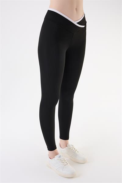 İmaj 489 Siyah Renk Toparlayıcı ve Extra Esnek Etkili Normal Bel Tayt