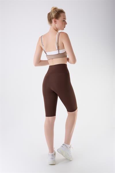 İmaj 425 Kahverengi Renk Toparlayıcı ve Extra Esnek Etkili Yüksek  Bel Tayt