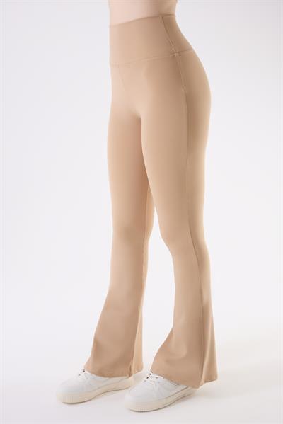 İmaj 434 Bej Renk Toparlayıcı ve Extra Esnek Etkili Yüksek Bel İspanyol Paça Tayt