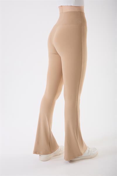 İmaj 434 Bej Renk Toparlayıcı ve Extra Esnek Etkili Yüksek Bel İspanyol Paça Tayt