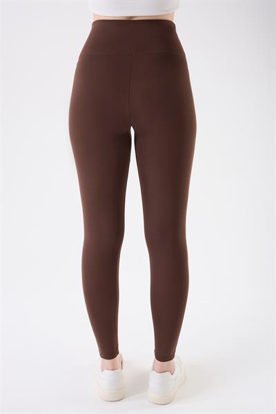 İmaj 490 Kahverengi Renk Toparlayıcı ve Extra Esnek Etkili Yüksek Bel Tayt