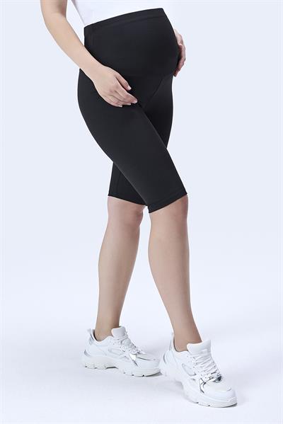 İmaj 364 Siyah Renk Fitilli Toparlayıcı ve Extra Esnek Etkili Yüksek Bel Hamile Tayt
