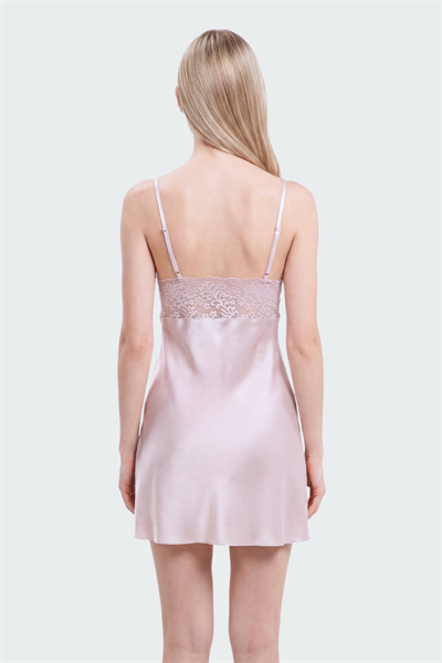 İmaj 250 Pudra Renk Saten Askılı Gecelik