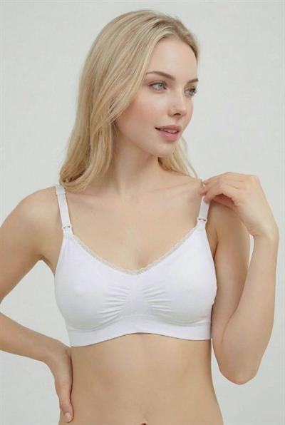 İmaj 285 Ekru Renk Seamless Dikişsiz Hamile ve Emzirme Sütyeni