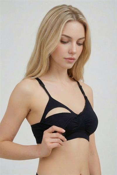 İmaj 285 Siyah Renk Seamless Dikişsiz Hamile ve Emzirme Sütyeni