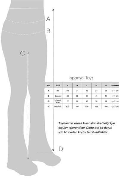 İmaj 434 Gri Renk Toparlayıcı ve Extra Esnek Etkili Yüksek Bel İspanyol Paça Tayt