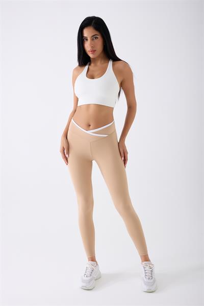 İmaj 489 Bej Renk Toparlayıcı ve Extra Esnek Etkili Normal Bel Tayt