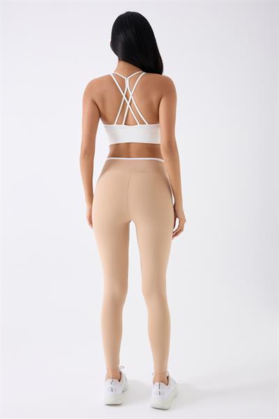 İmaj 489 Bej Renk Toparlayıcı ve Extra Esnek Etkili Normal Bel Tayt