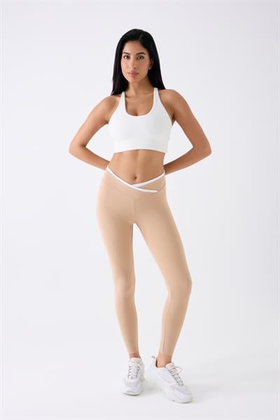 İmaj 489 Bej Renk Toparlayıcı ve Extra Esnek Etkili Normal Bel Tayt