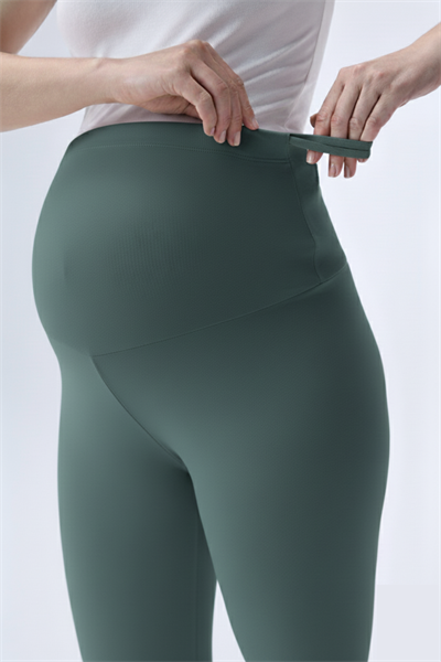 İmaj 714 Yeşil Renk  Extra Yumuşak Dokulu, Toparlayıcı ve  Esnek Etkili Yüksek Bel Hamile Tayt