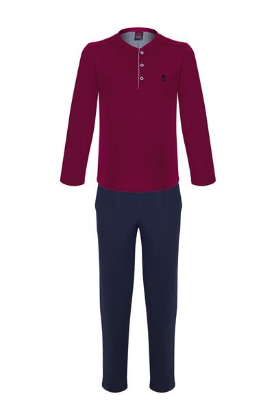 İmaj 8400 Bordo Renk 4 lü Erkek Pijama Takımı
