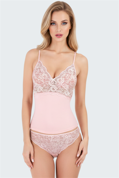 Luw 8630 Pudra Renk 2li Atlet Dantelli Takım