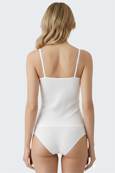 Luw 8650 Ekru Renk 2li Atlet Dantelli Takım