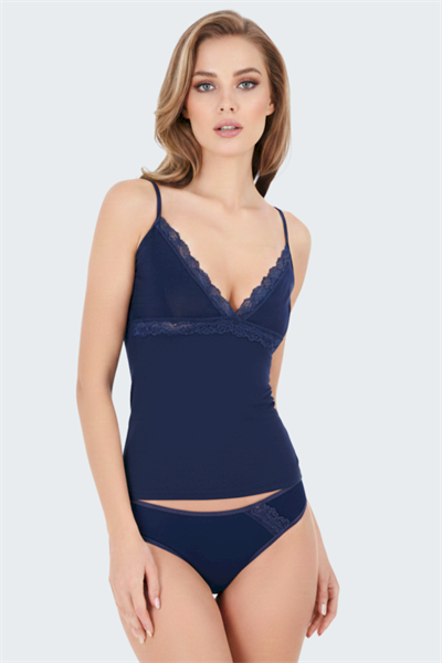 Luw 8660 Lacivert Renk 2li Atlet Dantelli Takım