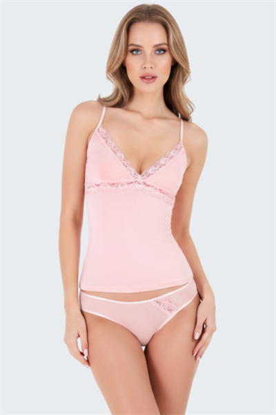 Luw 8660 Pudra Renk 2li Atlet Dantelli Takım