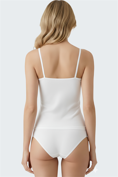 Luw 8700 Ekru Renk 2li Atlet Dantelli Takım