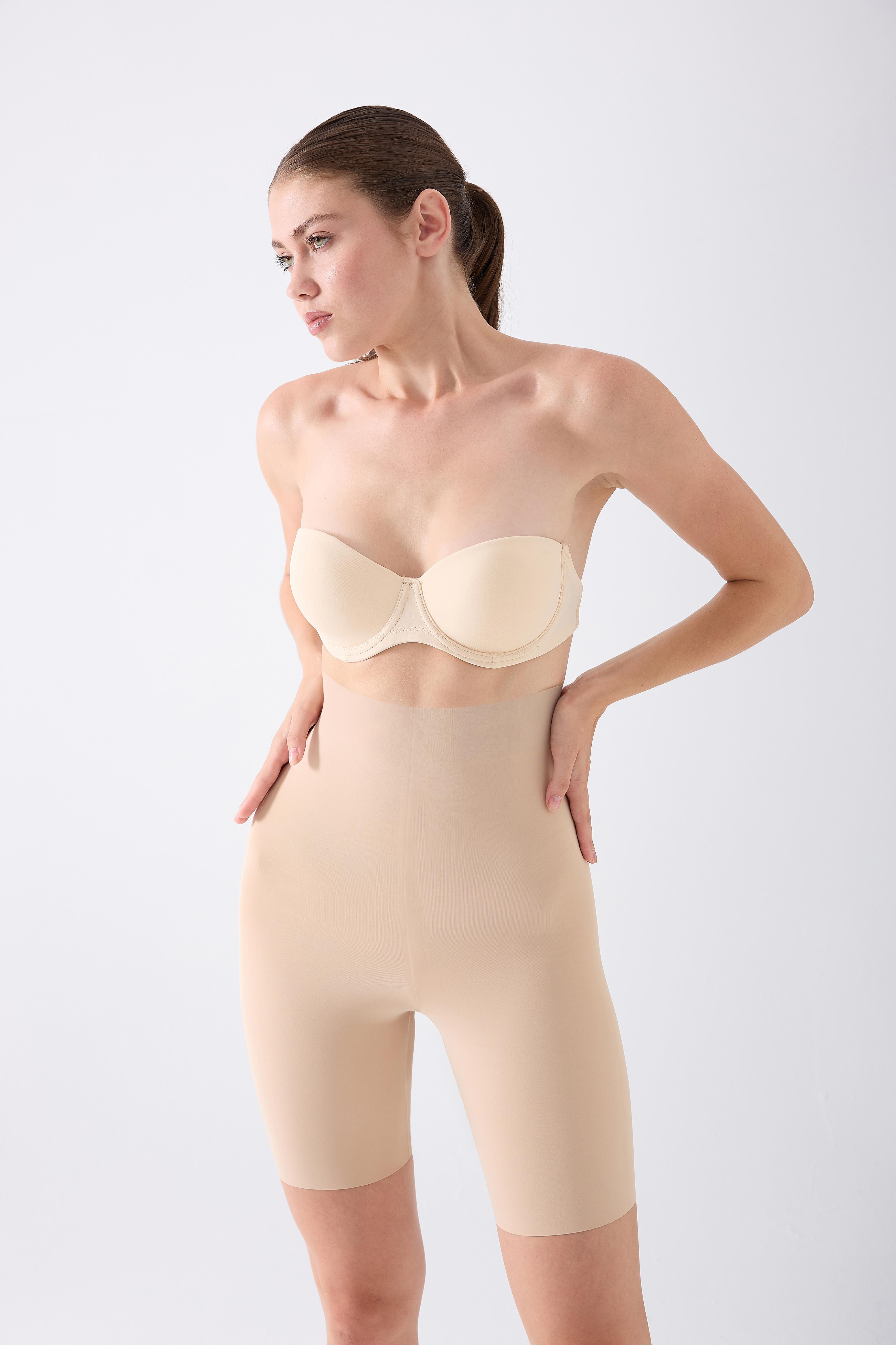 Brix K046 Hafif Sıkılaştırıcı Ve Toparlayıcı Lazer Kesim Şort Korse Ten Renk