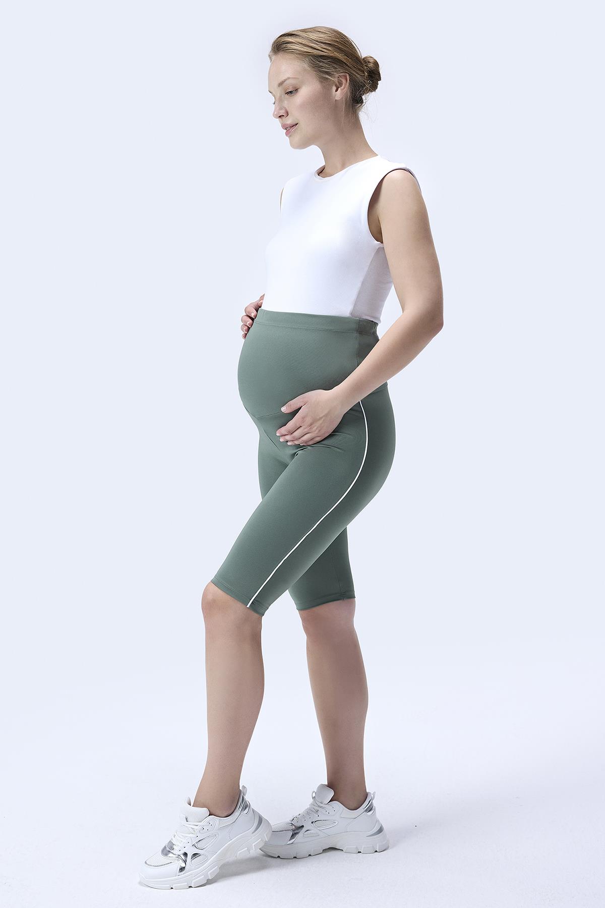 DALGIÇ HAMİLE DİZÜSTÜ BİYELİ TAYT ÇAĞLA