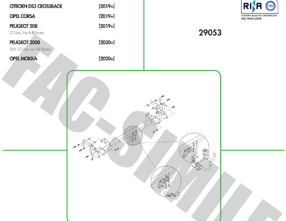 OPEL MOKKA - CORSA - PEUGEOT 2008 - 208 - CİTROEN DS3