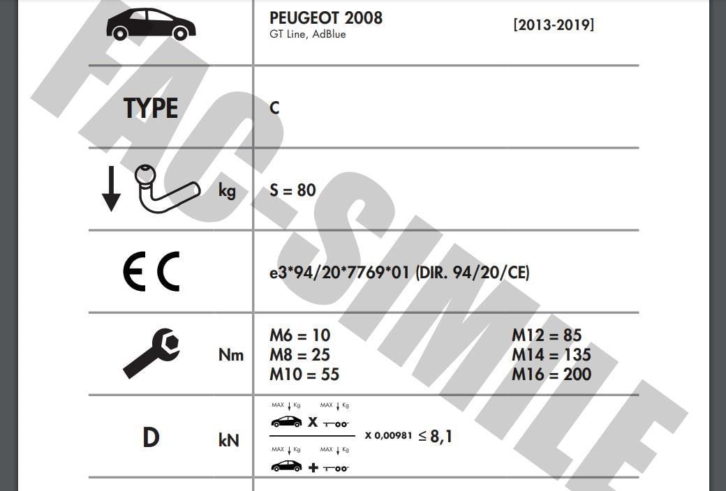 YATAY SÖKTAK PEUGEOT 2008