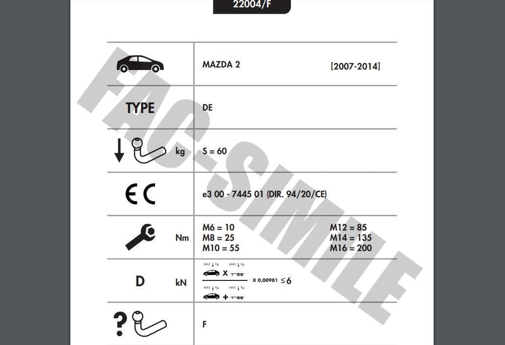 MAZDA 2 DİKEY  SÖKTAK