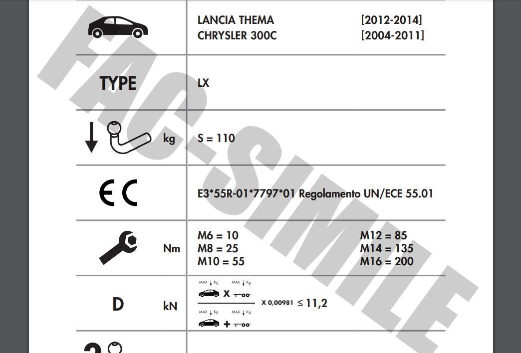 YATAY SÖKTAK CHRYSLER  300C  -  LANCİA THEMA 
