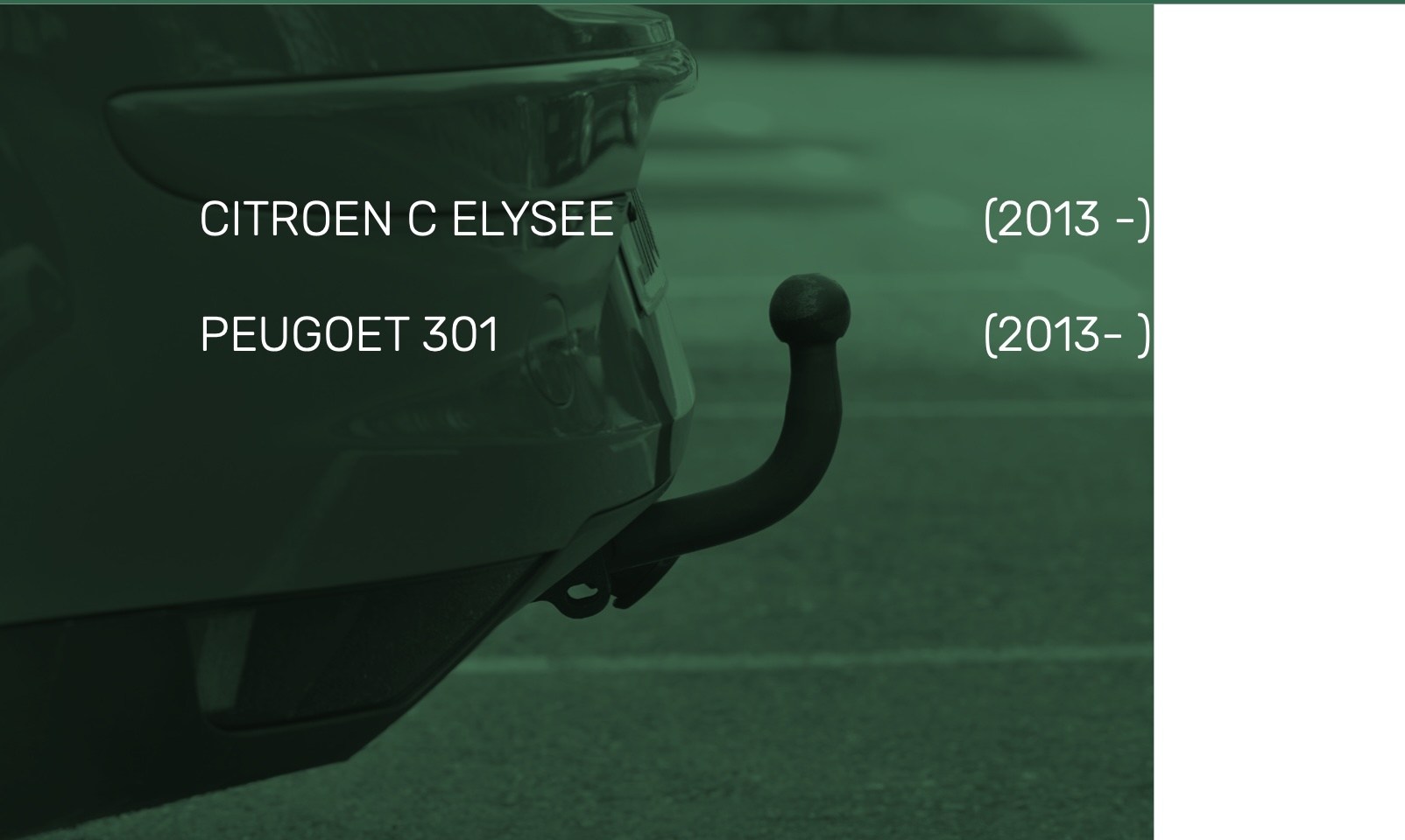 CITROEN C ELYSEE (2013 -) PEUGOET 301 (2013- )