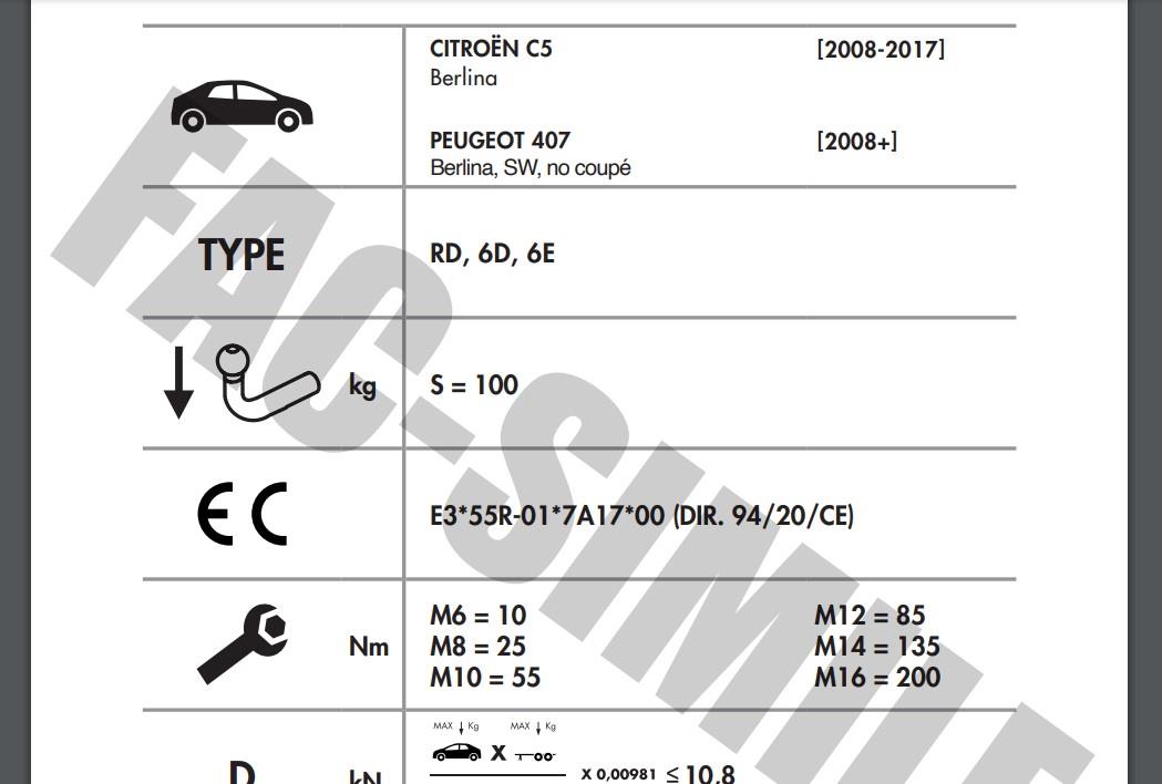 CİTROEN C5 - PEUGEOT 407