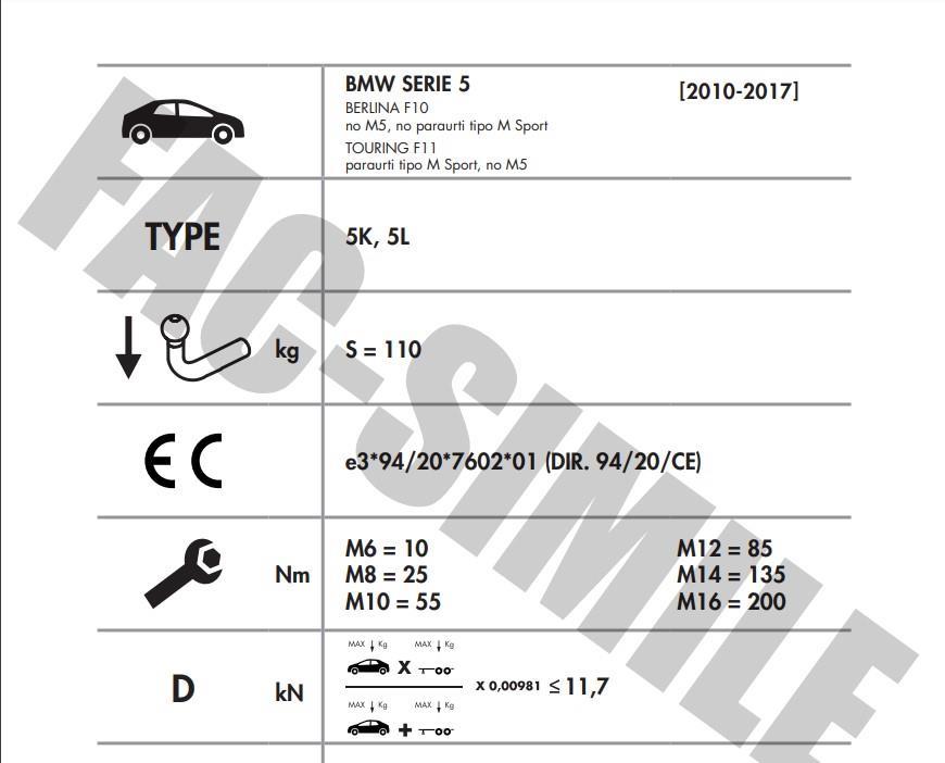 YATAY SÖKTAK BMW 5 SERİSİ (2010 - 2017) - 5 SERİSİ TOURİNG (2012-2017) 