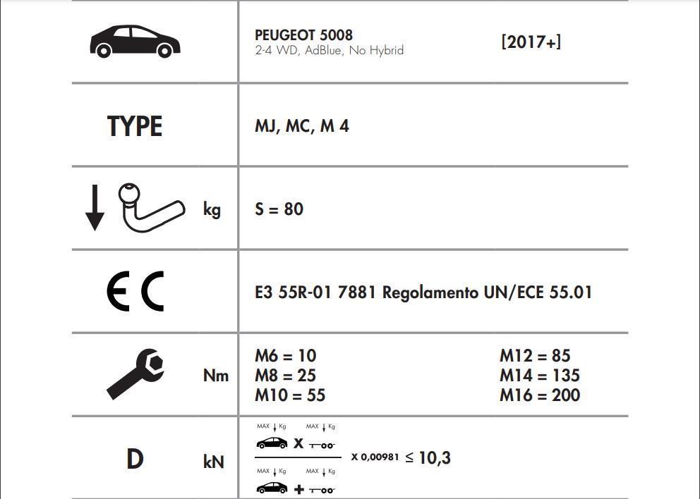 DİKEY SÖKTAK PEUGEOT 5008