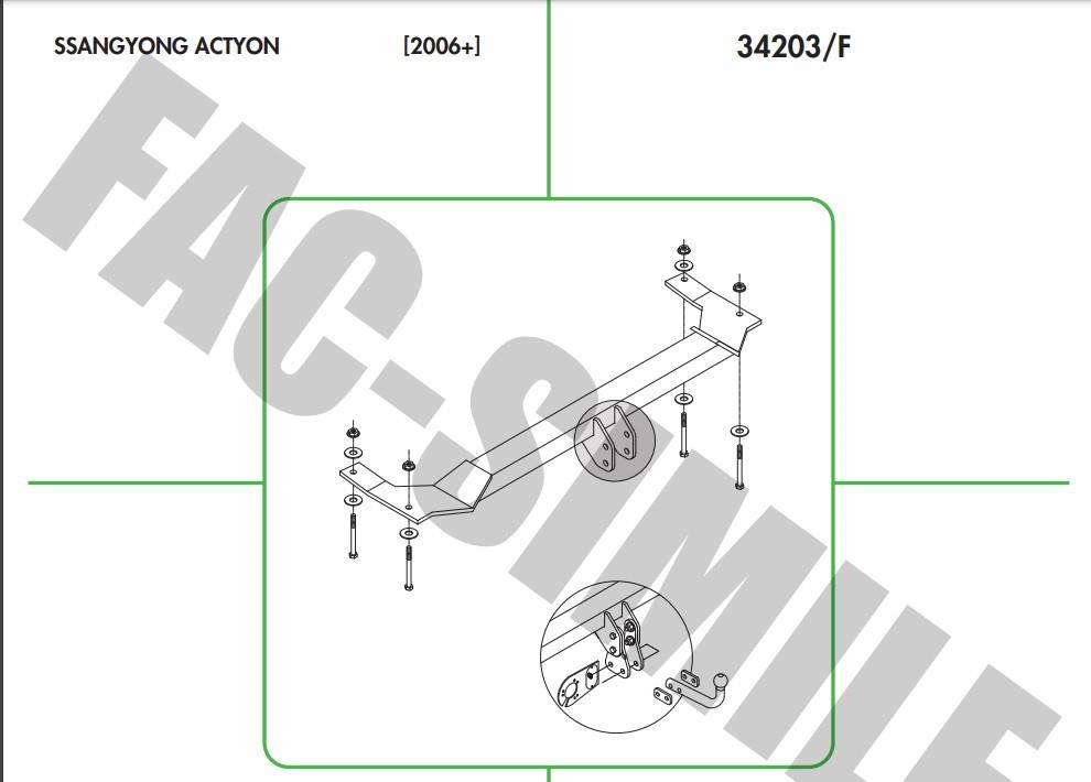 SSANGYONG ACTYON  yatay söktak