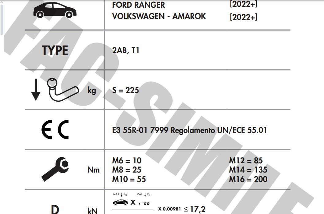 FORD RANGER - VOLKSWAGEN AMAROK