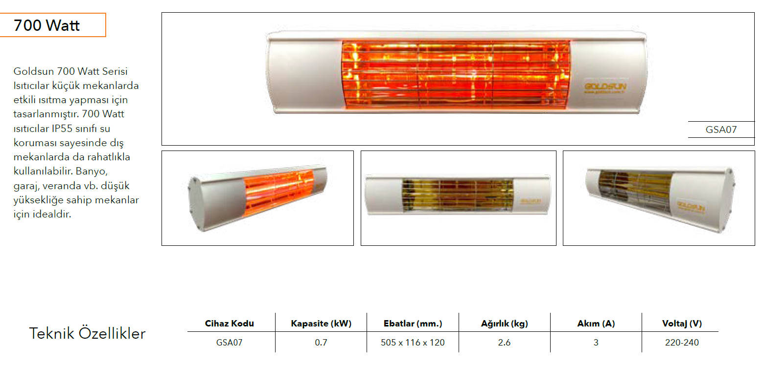 GOLDSUN AQUA PORTATİF 700 W