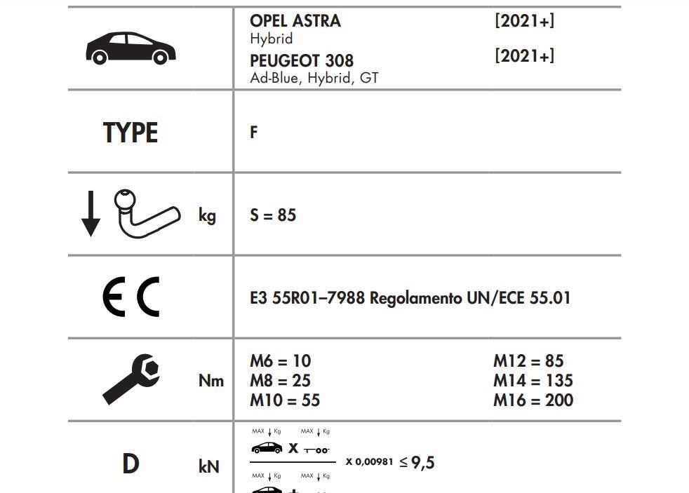 YATAY SÖKTAK OPEL ASTRA - PEUGEOT 308 