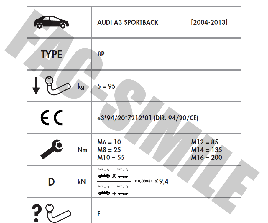 YATAY SÖKTAK Audi A3 2004 - 2013 Arası