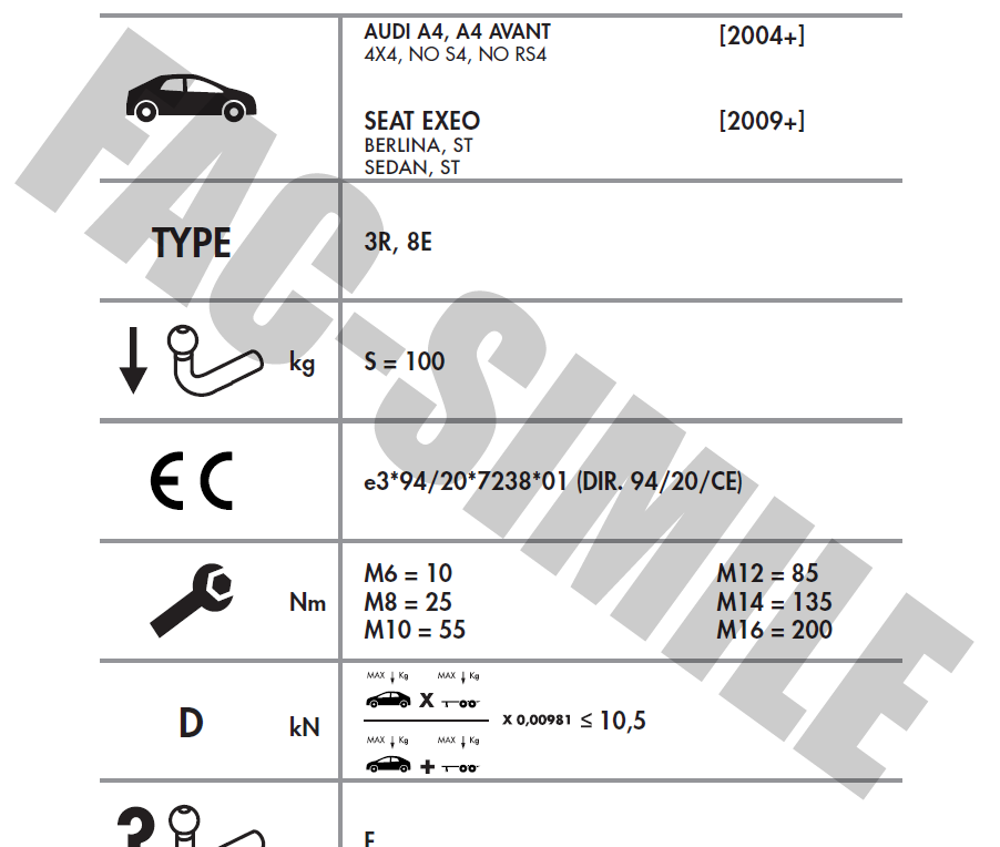 YATAY SÖKTAK Audi A4  - Seat Exeo 