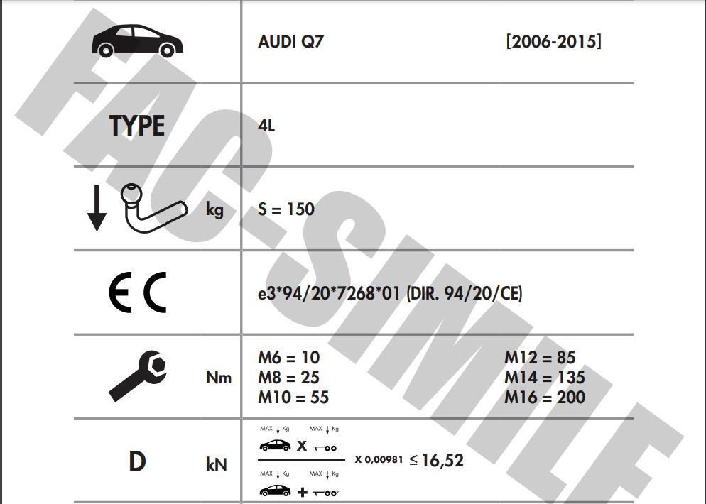 DİKEY SÖKTAK AUDİ Q7 - PORCHE CAYANNE - VOLKSWAGEN TOUAREG