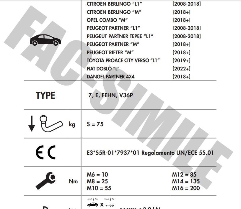 KISA ŞASE CİTROEN  BERLİNGO - PEUGEOT PARTNER - RİFTER - TOYOTA PROACE CİTY - FİAT DOBLO - OPEL COMBO - PARTNER TEPE 