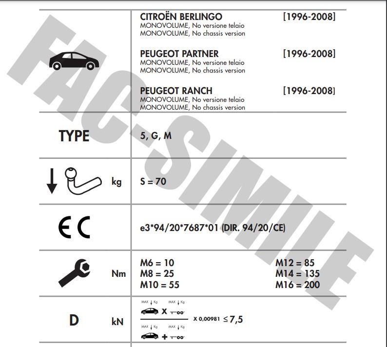 YATAY SÖKTAK CİTROEN BERLİNGO - PEUGEOT PARTNER - RANCH