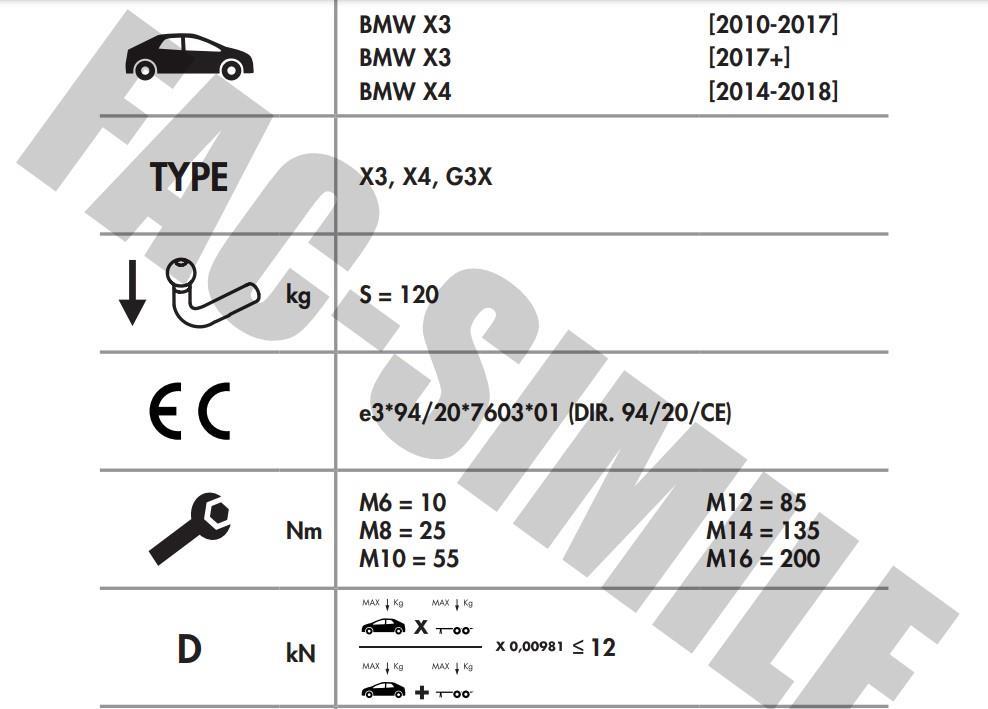 BMW X3 - BMW X4 YATAY SÖKTAK