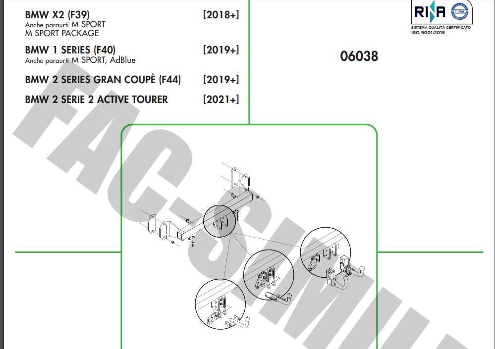 DİKEY SÖKTAK BMW 1 SERİSİ - 2 SERİSİ - X2 