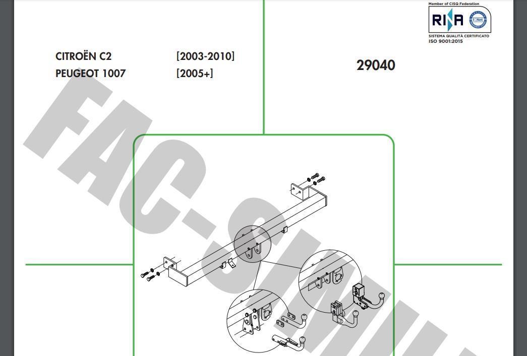 DİKEY SÖKTAK CİTROEN C2 -  PEUGEOT 1007 