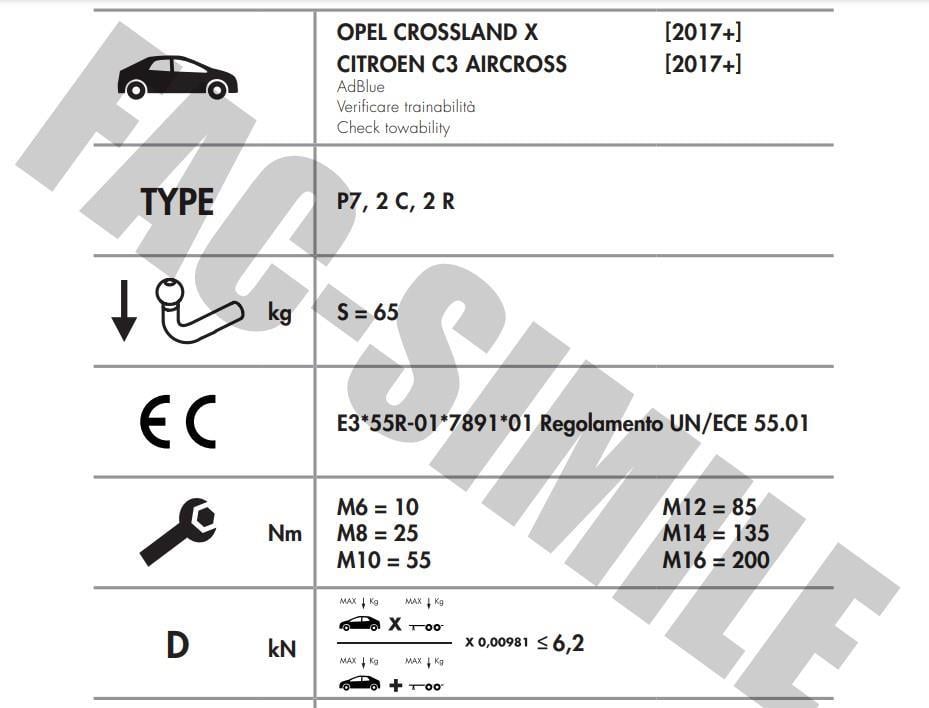 Dikey Sök-Tak Gizli Model OPEL CROSSLAND - CİTROEN C3 AİRCROSS