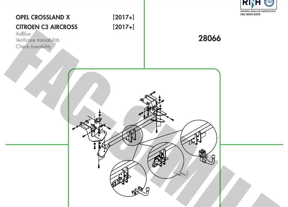 Dikey Sök-Tak Gizli Model OPEL CROSSLAND - CİTROEN C3 AİRCROSS