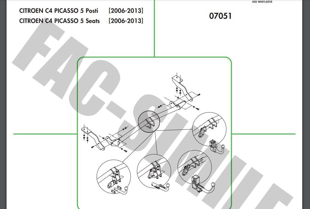 YATAY SÖKTAK CİTROEN C4 PİCASSO  - GRAND PİCASSO