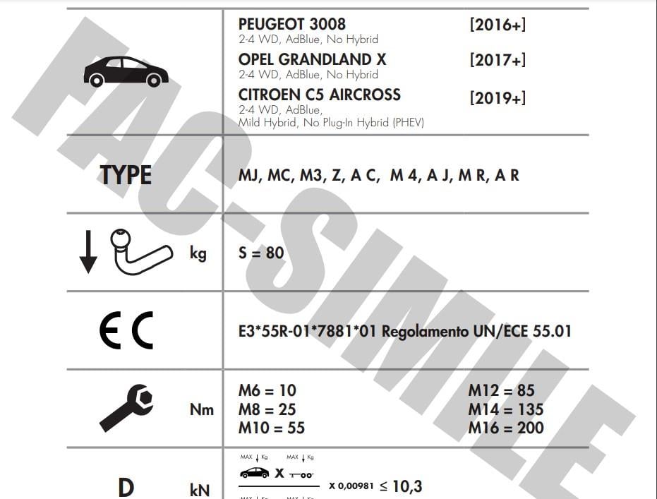 CİTROEN C5 AİRCROSS - OPEL GRANDLANDX - PEUGEOT 5008 - PEUGEOT 3008