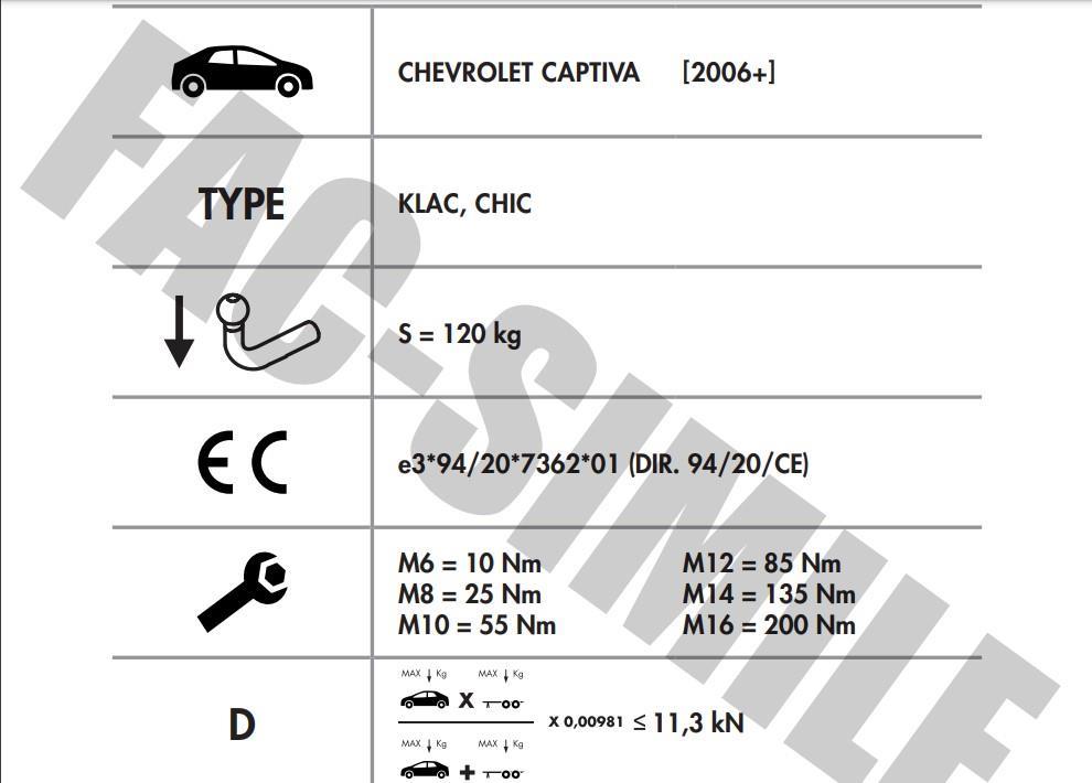 DİKEY SÖKTAK CHEVROLET CAPTİVA 