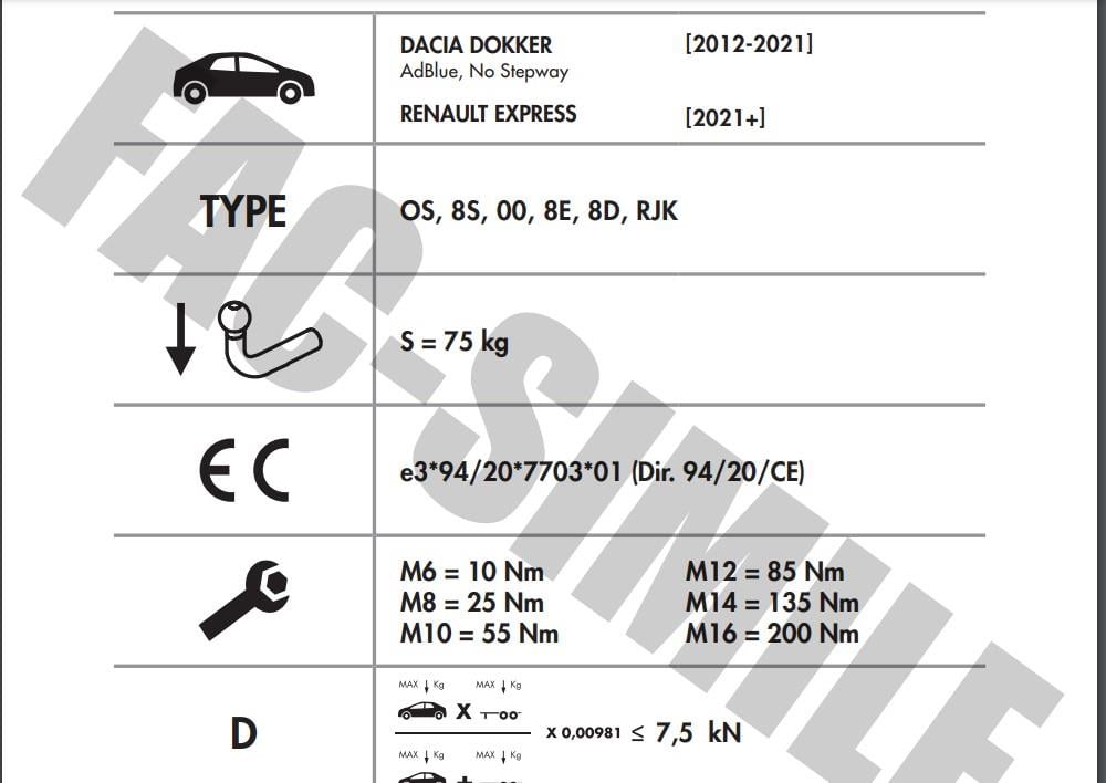 DACİA DOKKER - RENAULT EXPRESS