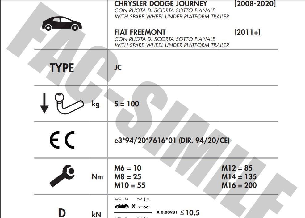 YATAY SÖKTAK DODGE JOURNEY - FİAT FREEMONT 