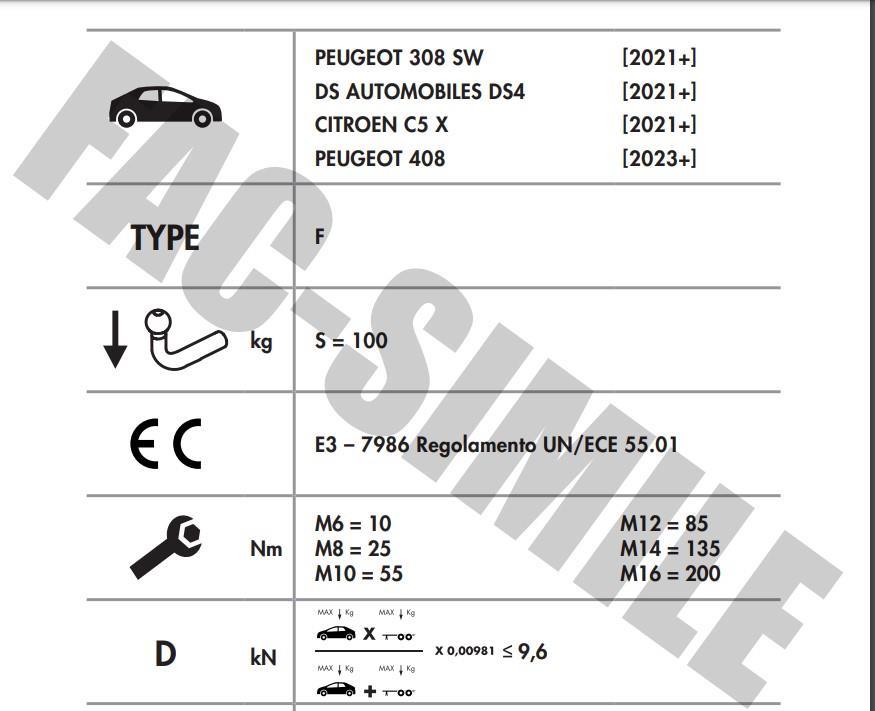 YATAY SÖKTAK PEUGEOT 308 SW  - 408 - CİTROEN C5 X - DS 4